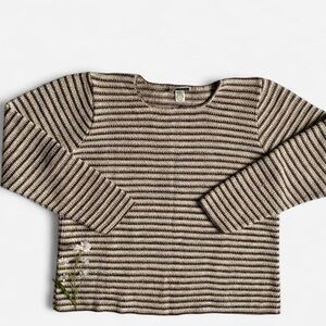 SOLDVintage 90s neutral striped sweaterSOLD